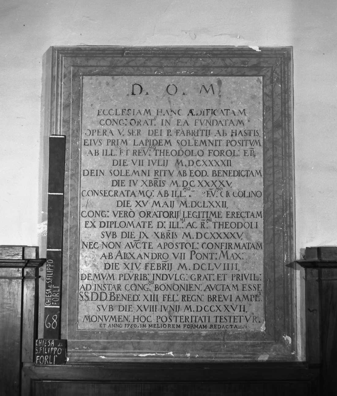 lapide - ambito romagnolo (metà sec. XVIII)