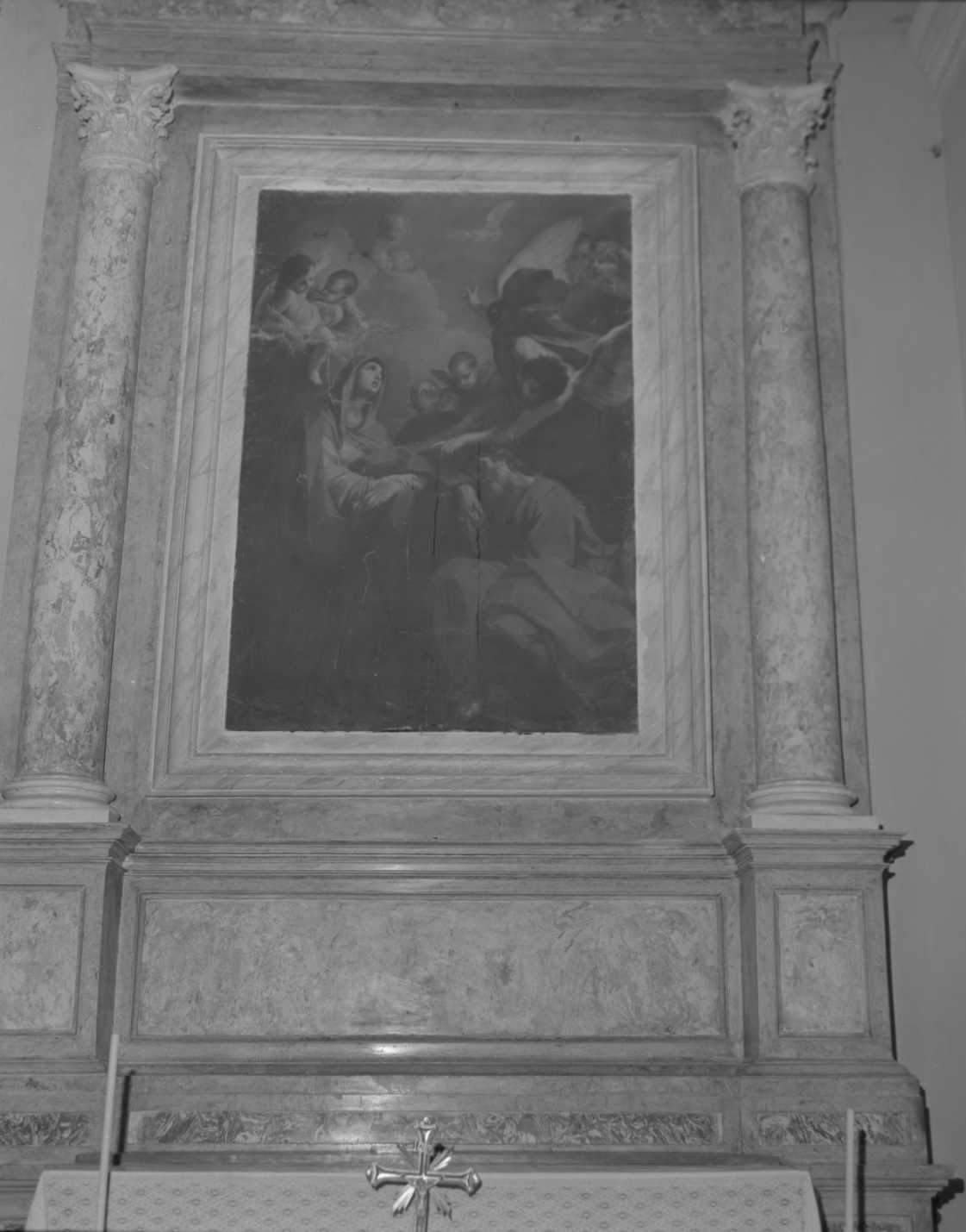 La notte di S. Giuseppe, sogno di San Giuseppe (dipinto) di Belloni Antonio (seconda metà sec. XVIII)