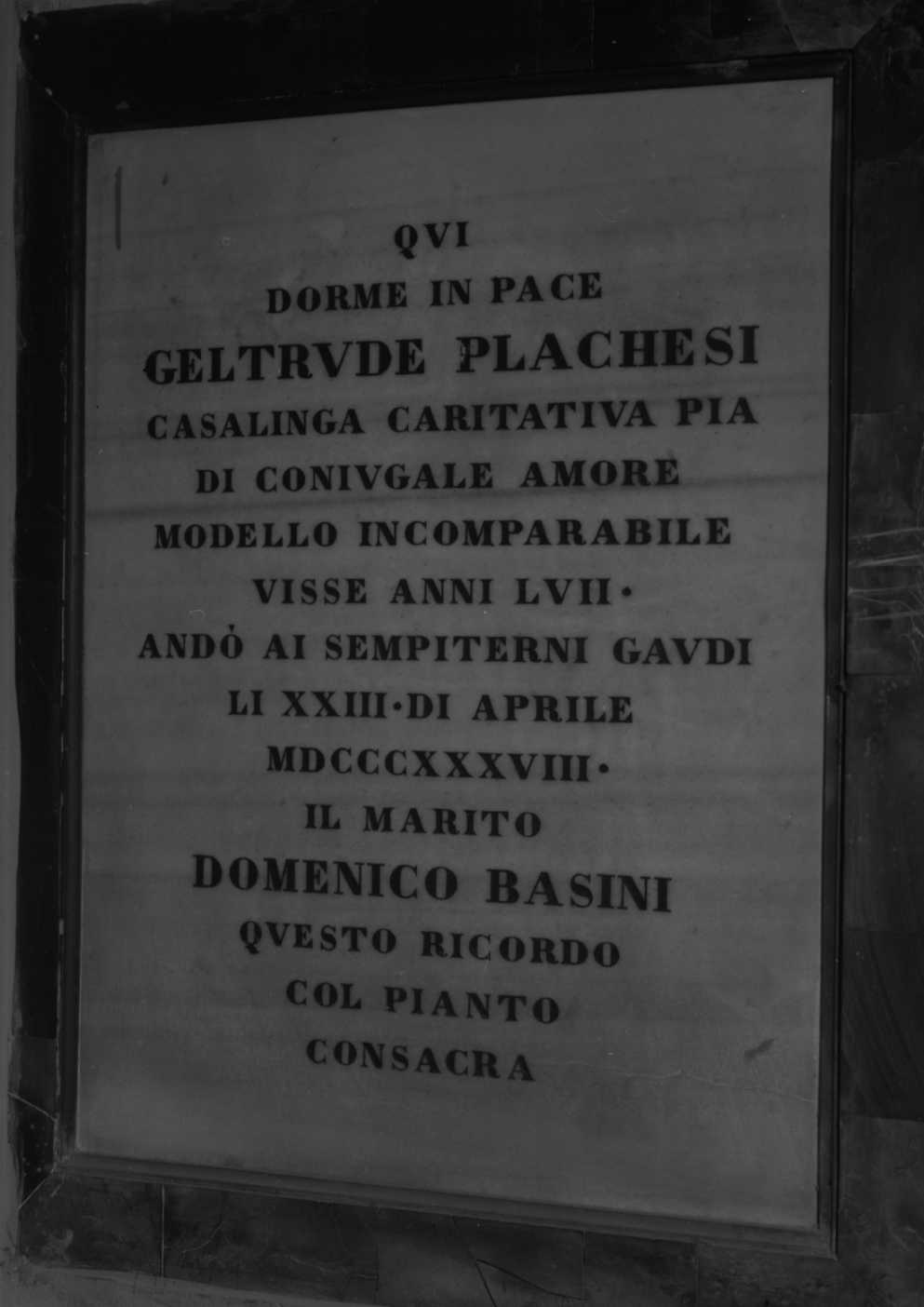 lapide - ambito romagnolo (secondo quarto sec. XIX)