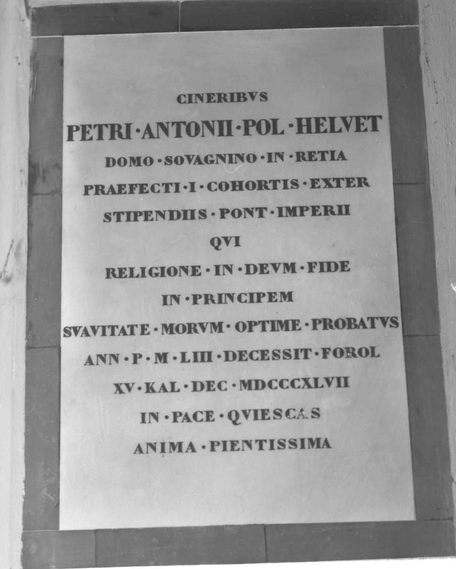 lapide - ambito forlivese (metà sec. XIX)