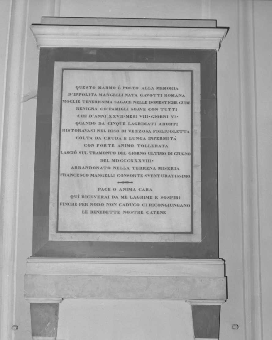 lapide - ambito romagnolo (secondo quarto sec. XIX)