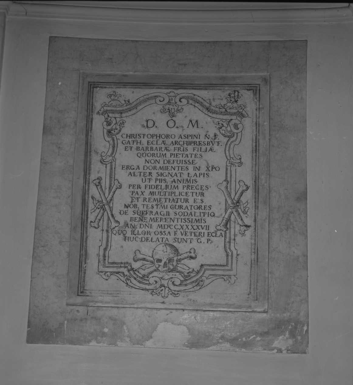 lapide - ambito romagnolo (metà sec. XVIII)