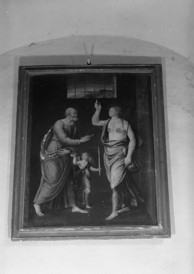 Sant'Agata in carcere curata miracolosamente da San Pietro (dipinto) di Longhi Luca (sec. XVI)