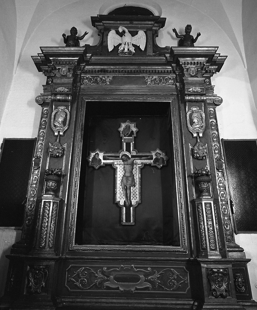 Cristo crocifisso (croce dipinta) di Bitino da Faenza (attribuito) (sec. XV)