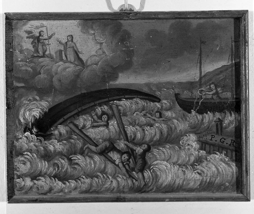 tempesta sul mare (ex voto) - ambito riminese (seconda metà sec. XIX)