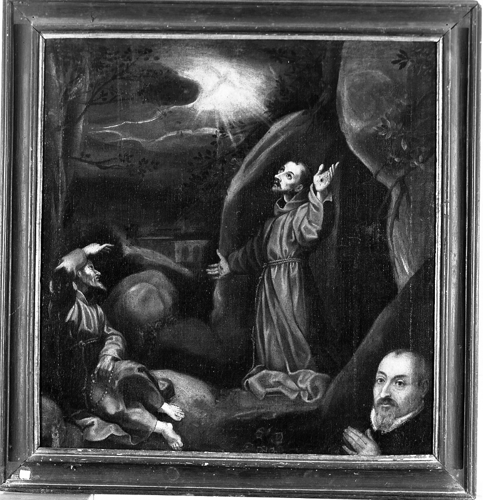 San Francesco d'Assisi riceve le stimmate (dipinto) - ambito toscano (secc. XVI/ XVII)