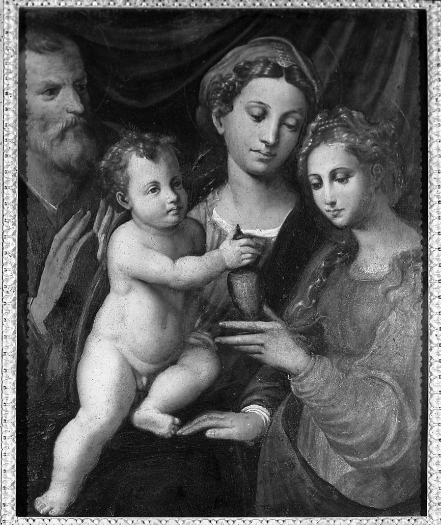 Sacra Famiglia (dipinto) di Francucci Innocenzo detto Innocenzo da Imola (attribuito) (sec. XVI)