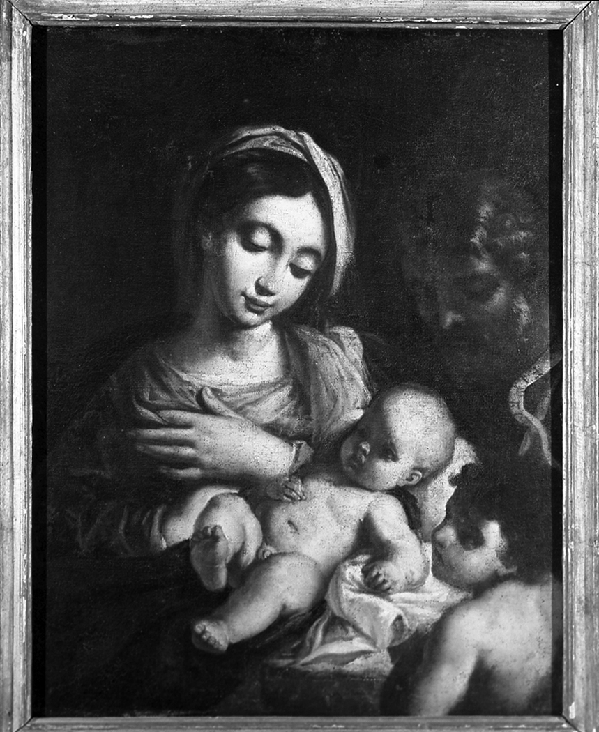 Sacra Famiglia con San Giovanni Battista bambino (dipinto) di Spada Lionello (attribuito) (sec. XVII)