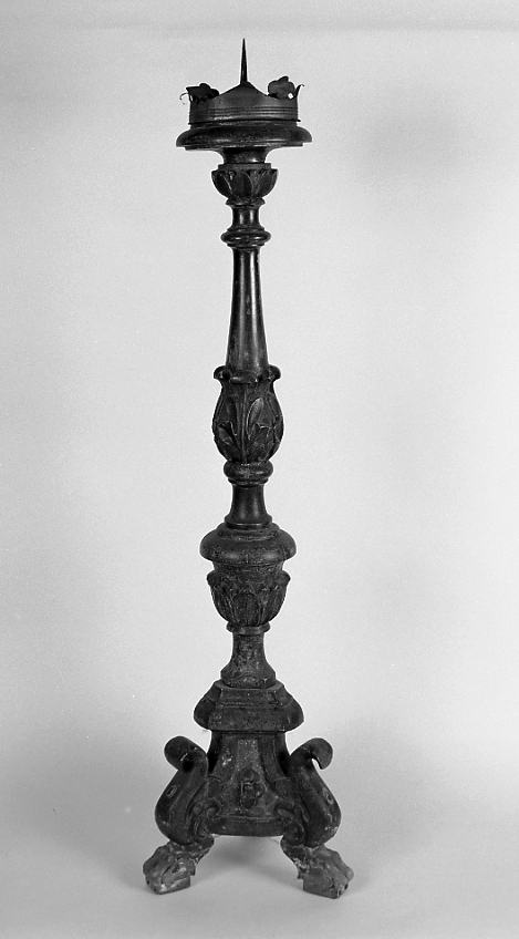 candeliere d'altare - manifattura romagnola (secc. XVIII/ XIX)