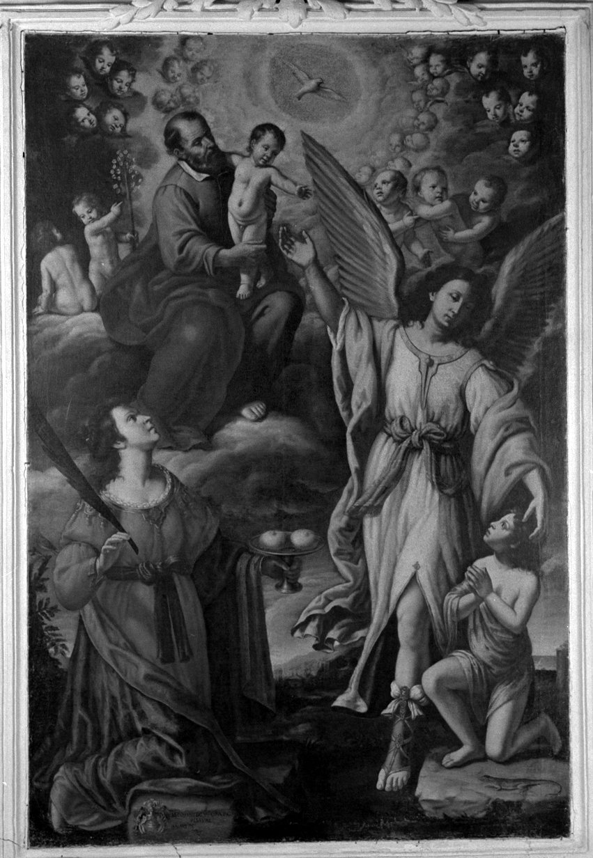 Santi (dipinto) di Guerrieri Giovanni Francesco (sec. XVII, sec. XVII)