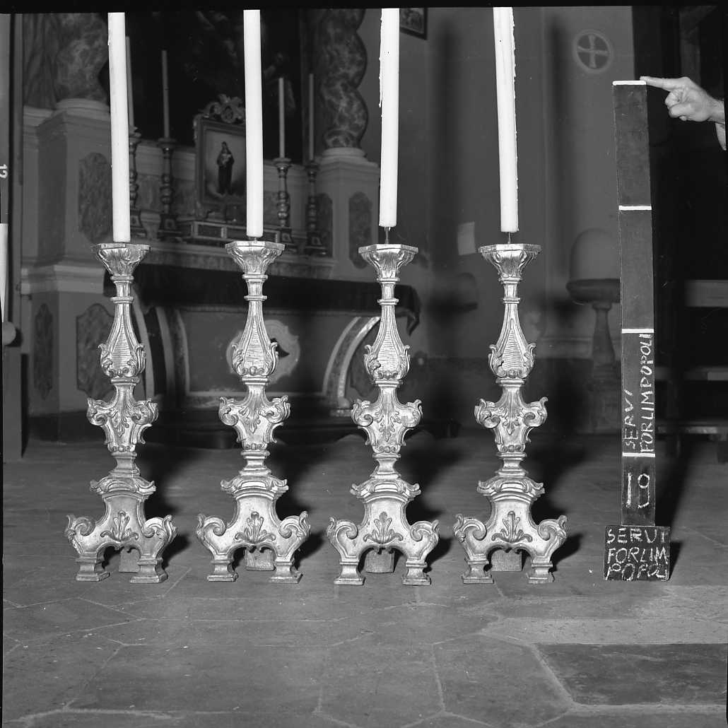 candeliere, serie - bottega romagnola (sec. XVIII)