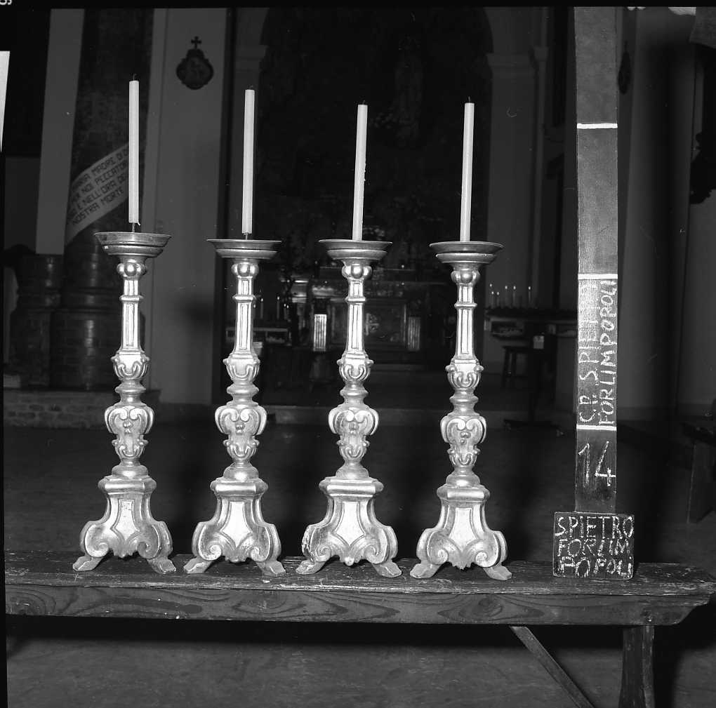 candeliere, serie - bottega romagnola (sec. XVIII)