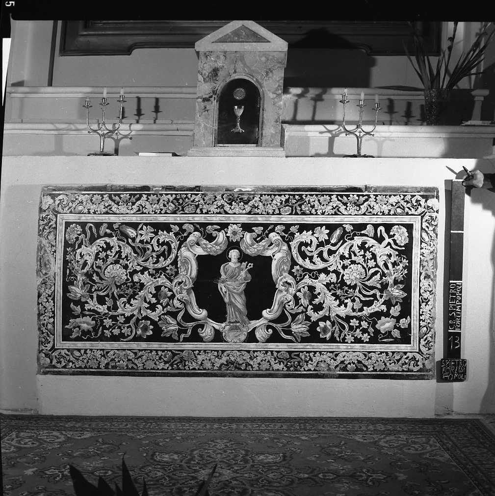 paliotto - a pannello piano - bottega carpigiana (secc. XVII/ XVIII)