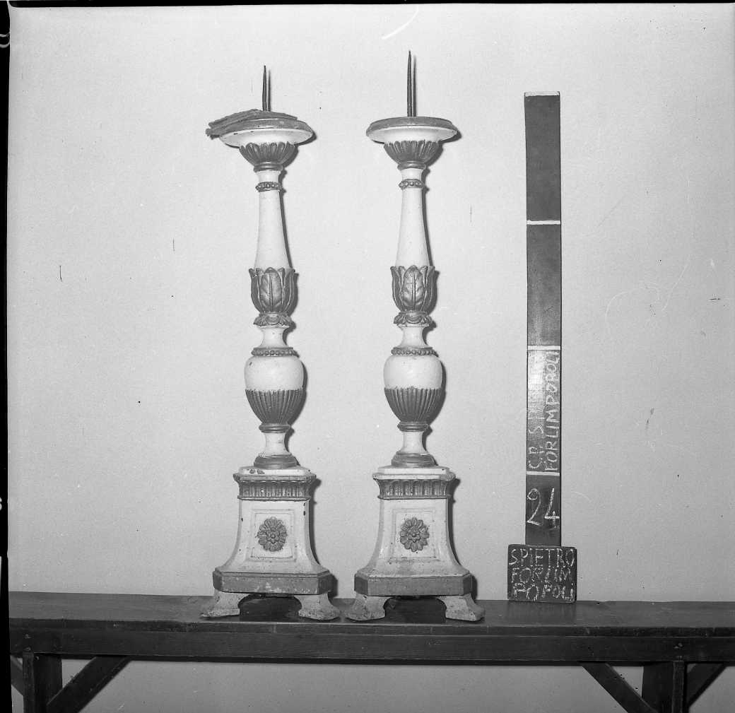 candeliere, serie - bottega romagnola (sec. XIX)