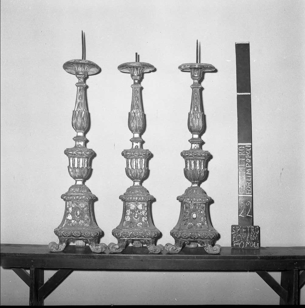 candeliere, serie - bottega bolognese (sec. XVIII)