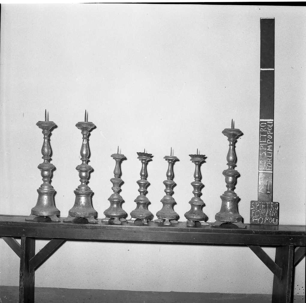 candeliere, serie - bottega romagnola (sec. XIX)