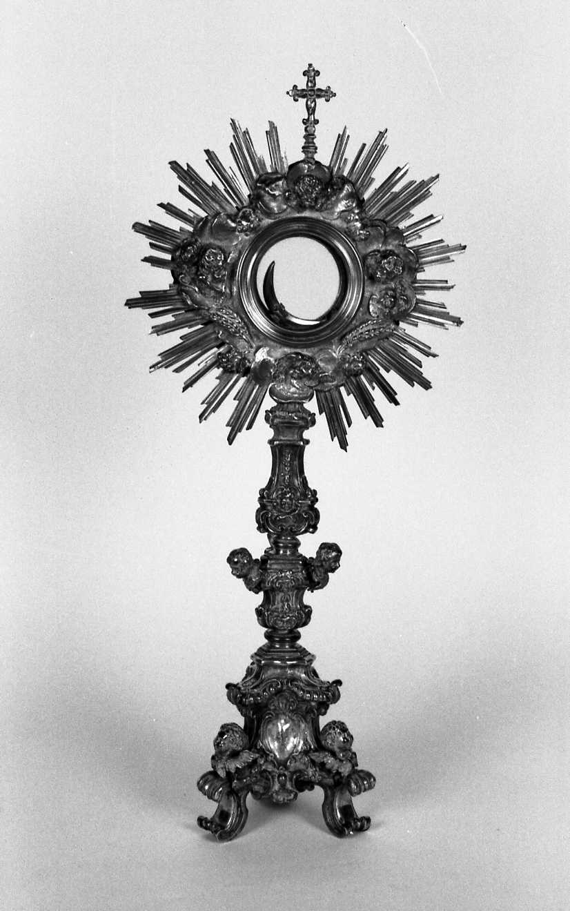 ostensorio - a raggiera - bottega romana (sec. XVIII)