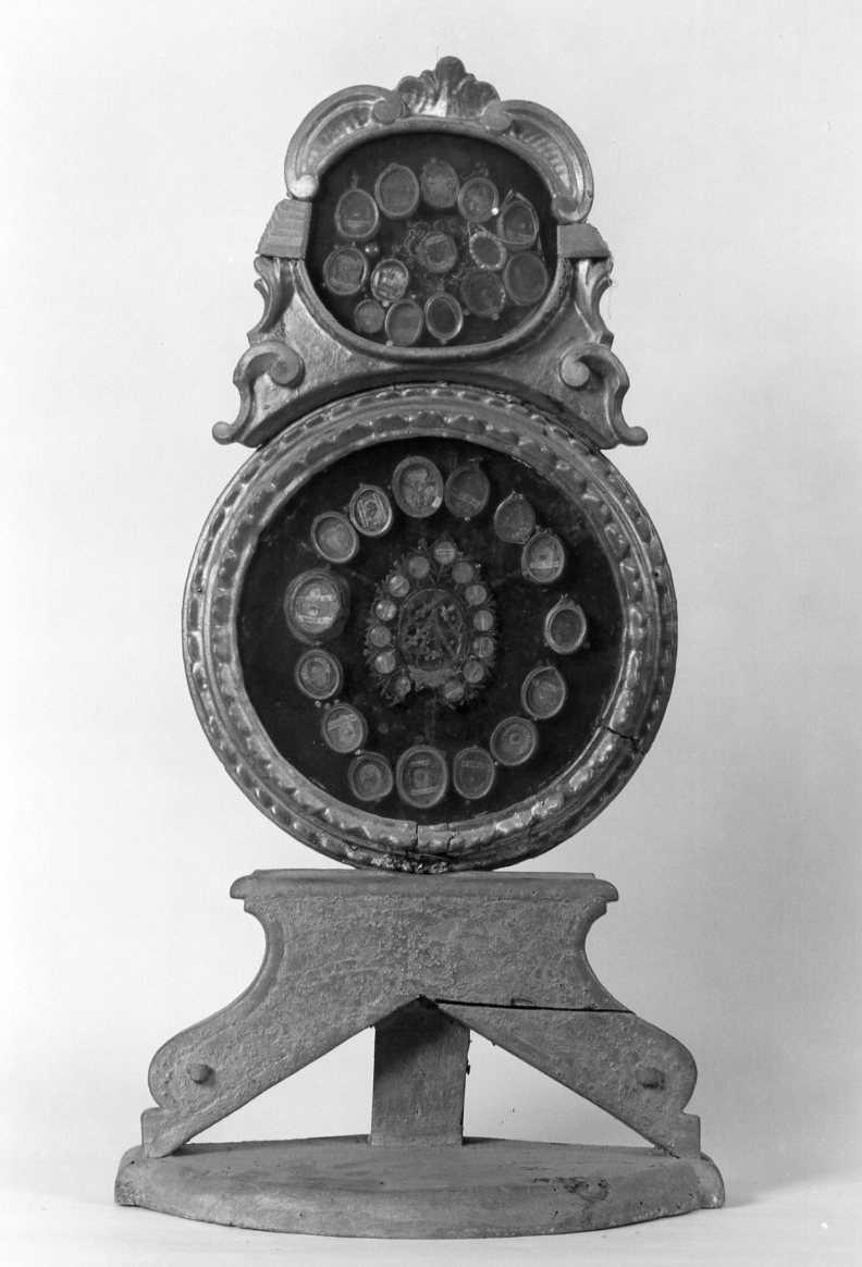 reliquiario - a tabella - manifattura romagnola (seconda metà sec. XIX)