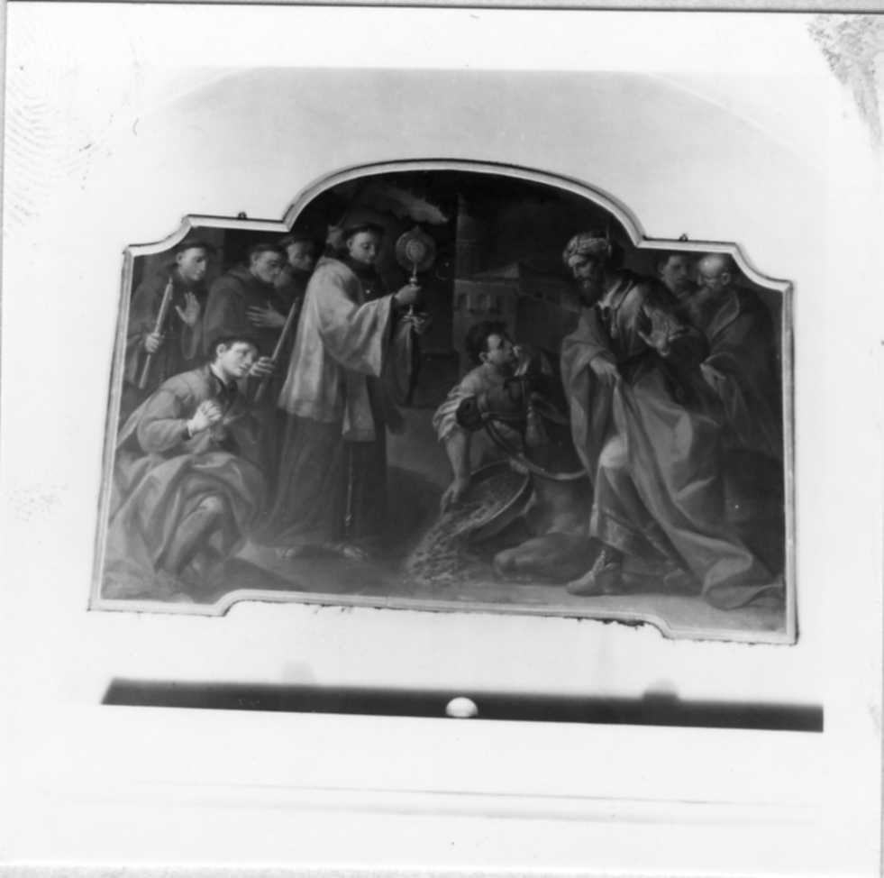 Sant'Antonio da Padova e il miracolo dell'asino (dipinto) - ambito veneto (inizio sec. XVIII)
