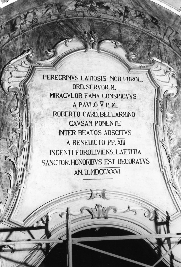 lapide celebrativa - manifattura forlivese (sec. XVIII)