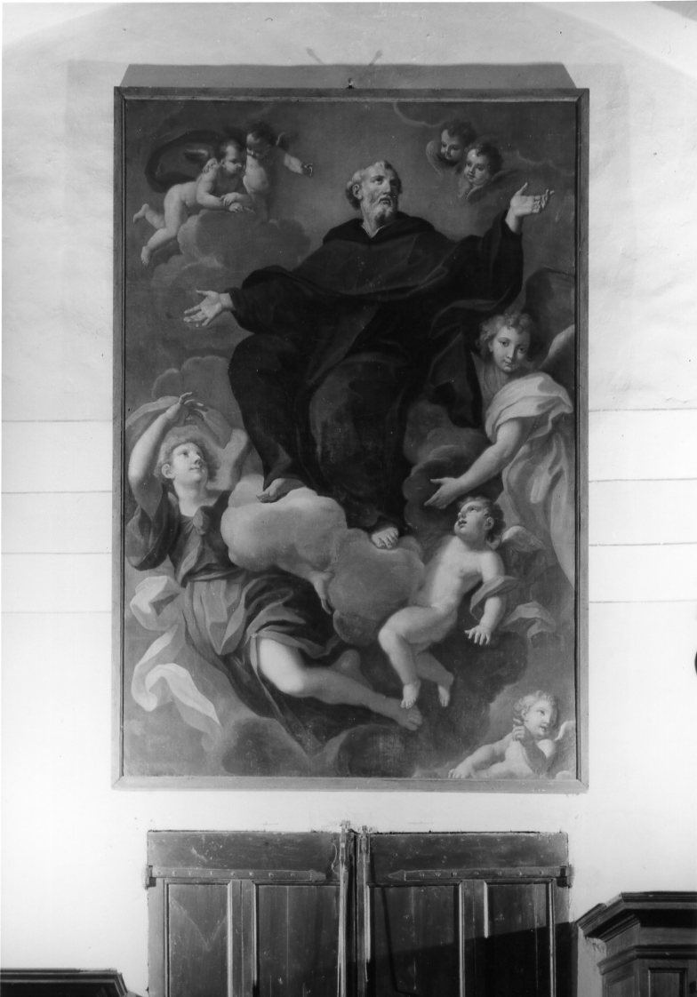 santo in gloria (dipinto) di Trevisani Francesco (sec. XVIII)