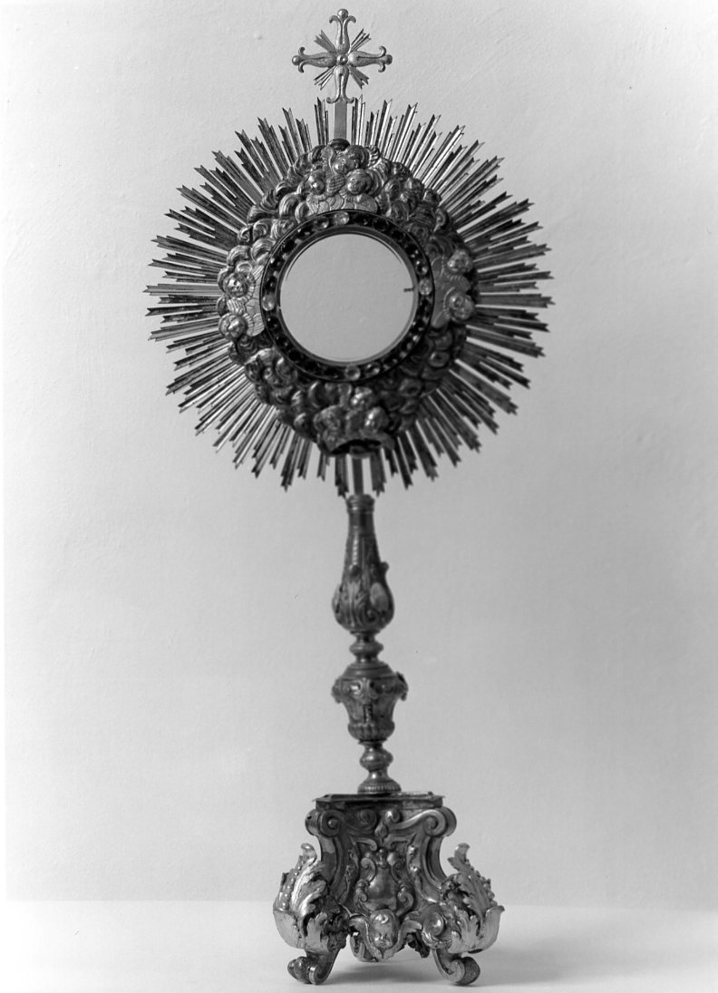 ostensorio - a raggiera - manifattura italiana (metà sec. XVIII)