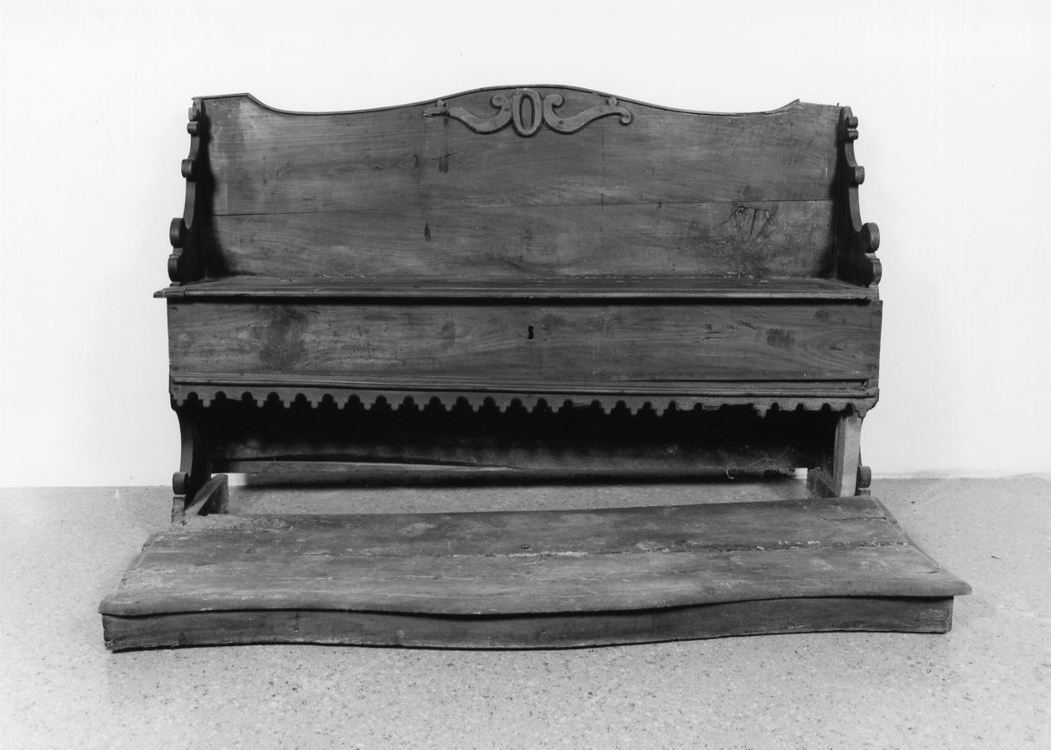 cassapanca - produzione tosco-romagnola (seconda metà sec. XIX)