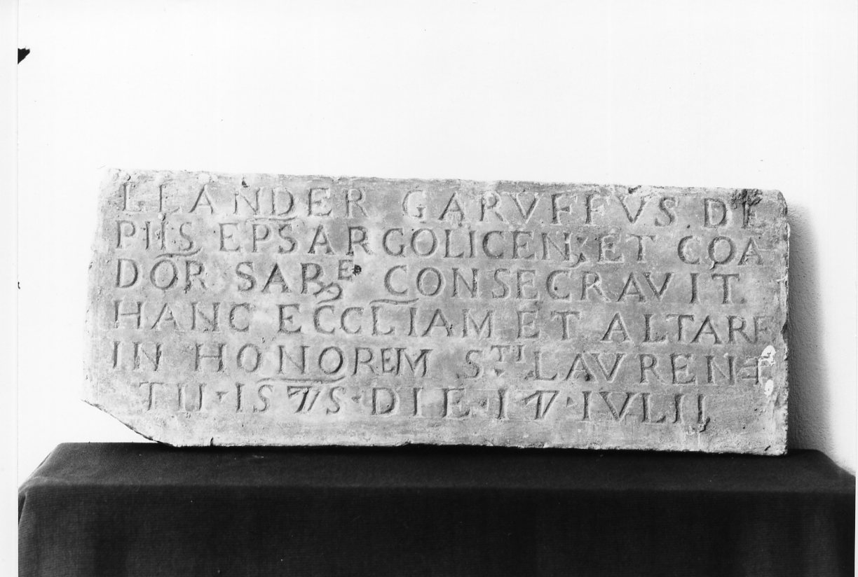 lapide commemorativa - ambito romagnolo (sec. XVIII)