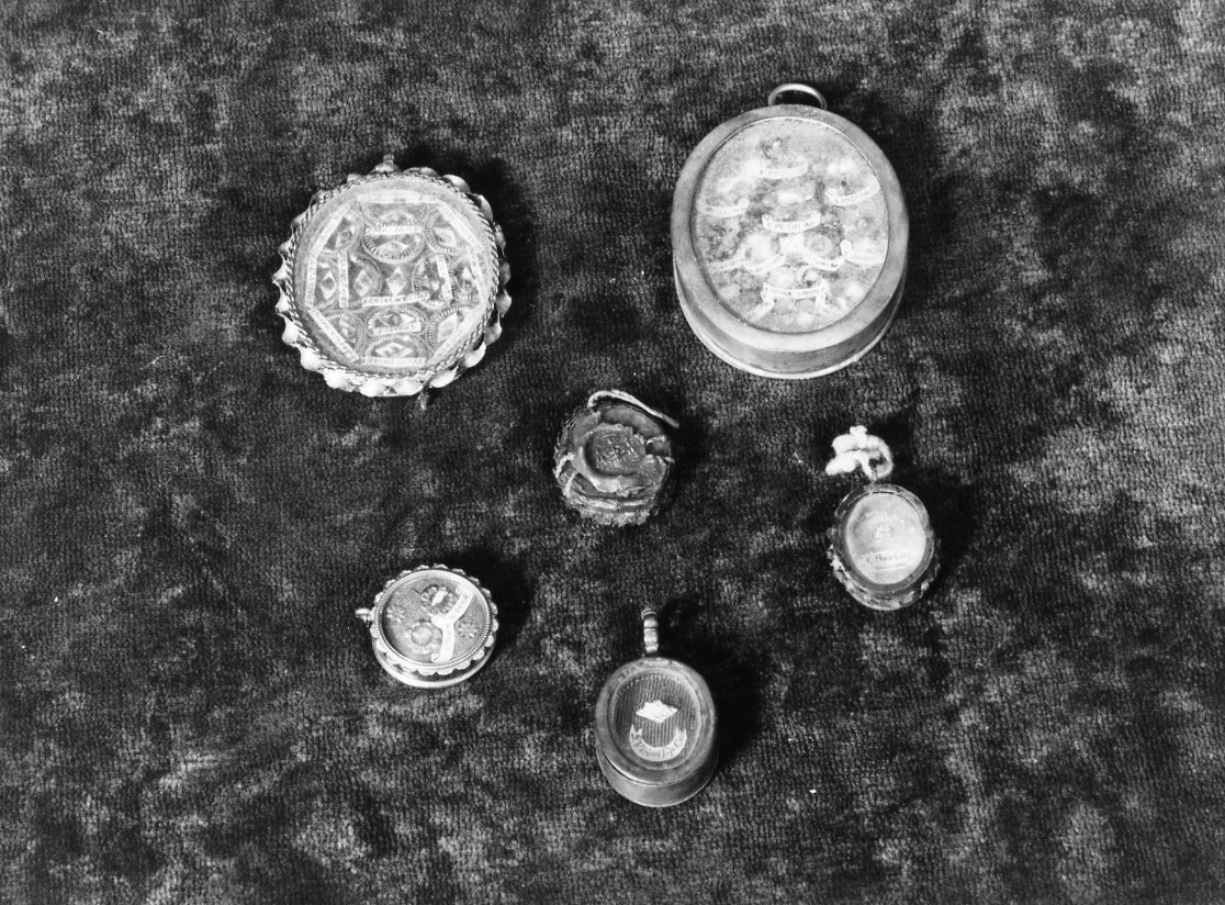 reliquiario, serie - produzione romagnola (metà sec. XIX)