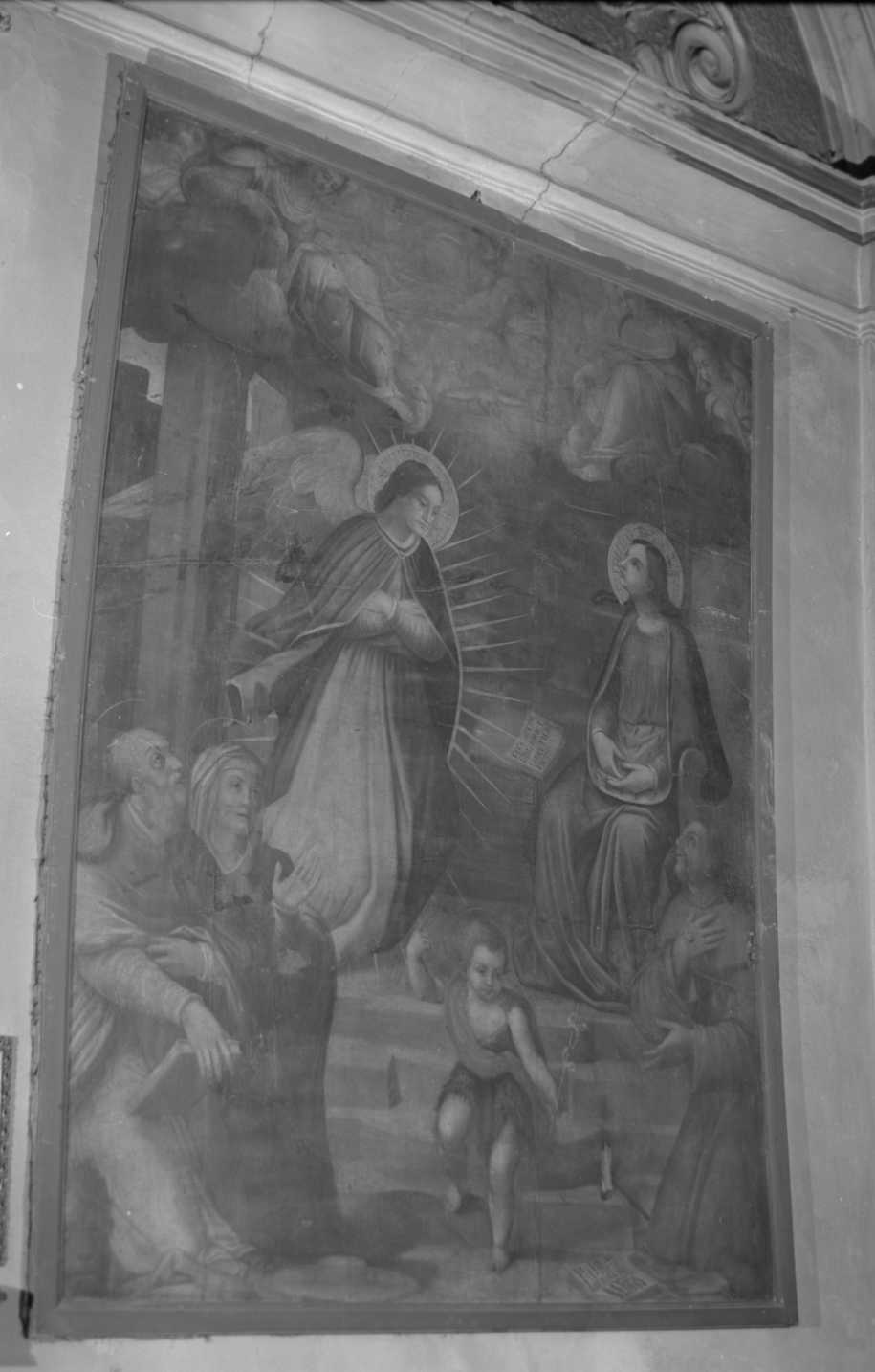 L'Annunciazione e i Santi Anna, Gioacchino, Giovannino e Francesco, Annunciazione e Santi (dipinto) - ambito toscano (seconda metà sec. XVII)