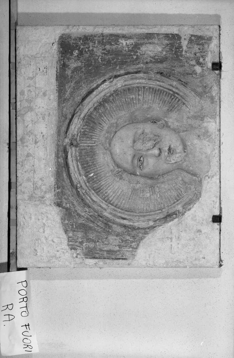 Santo (dipinto, frammento) - ambito riminese (sec. XIV)