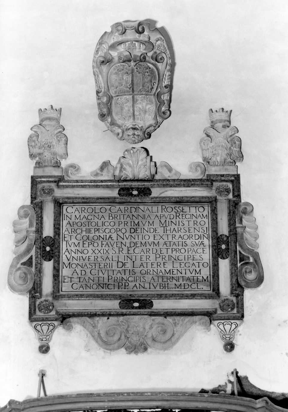 lapide celebrativa - bottega faentina (sec. XVII)