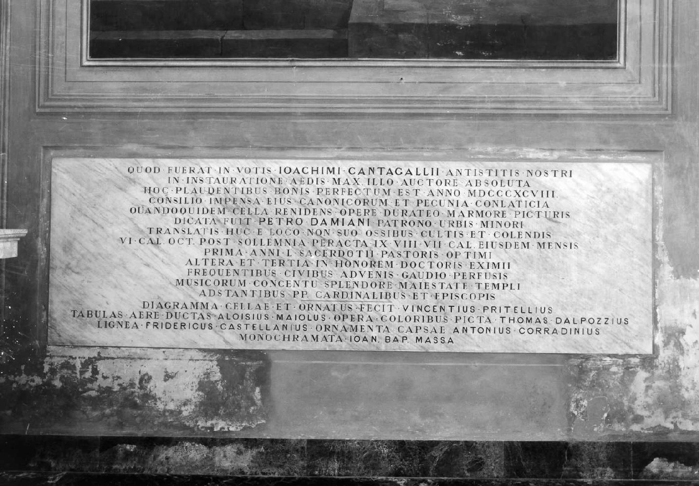 lapide celebrativa - bottega romagnola (sec. XIX)