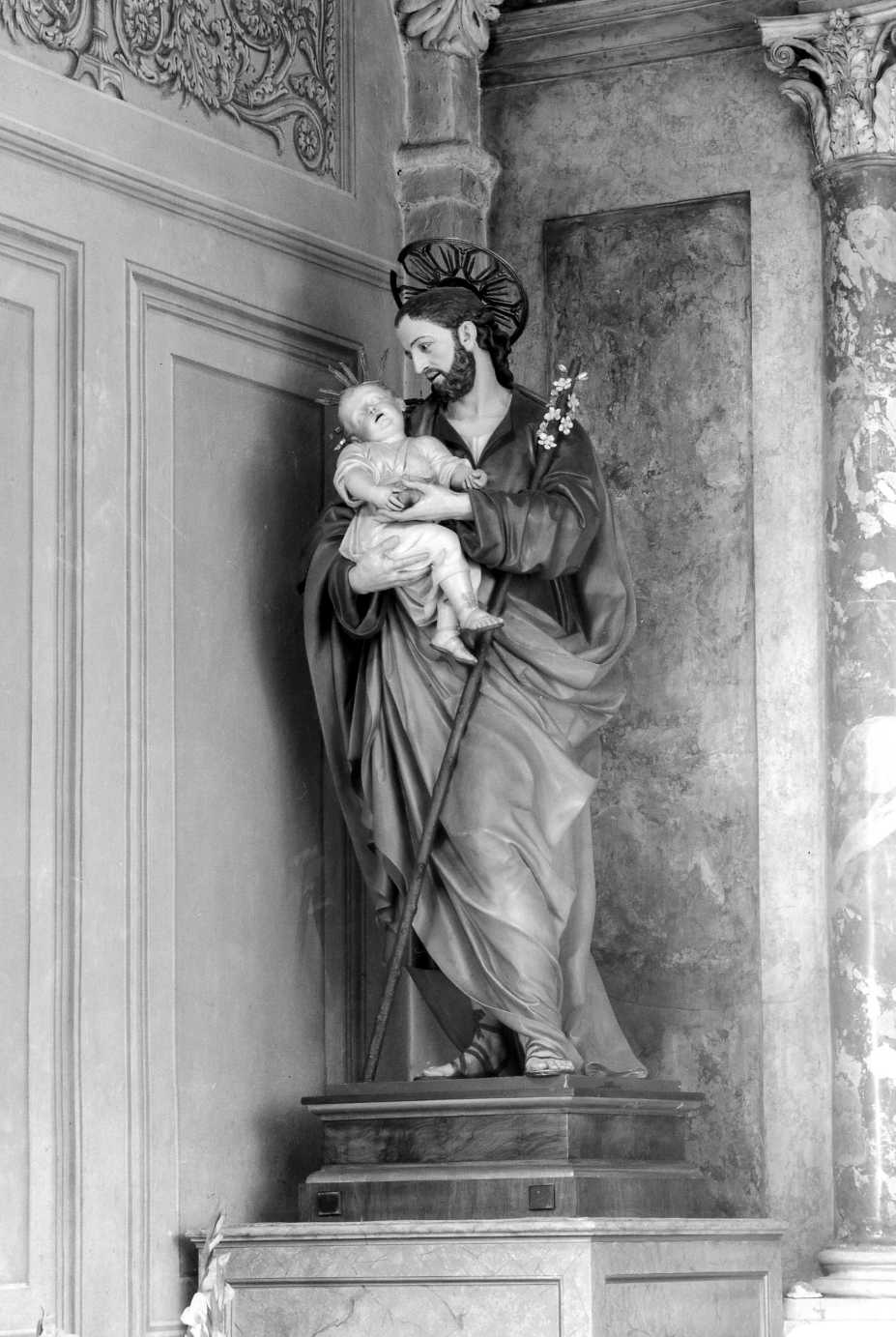 San Giuseppe e Gesù Bambino (statua processionale) - bottega faentina (fine sec. XIX)