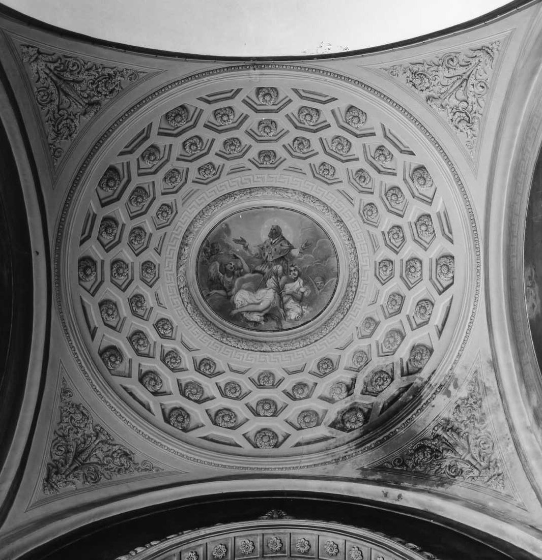 San Giovanni Nepomuceno portato in cielo da un coro di angeli (dipinto) di Baldini Adriano (sec. XIX)