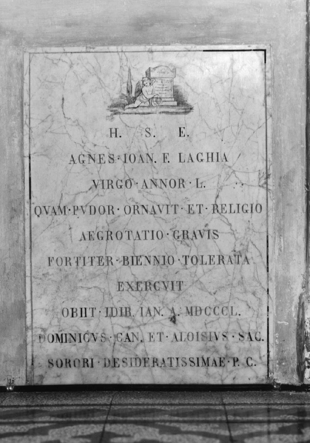 lapide tombale - bottega romagnola (sec. XIX)