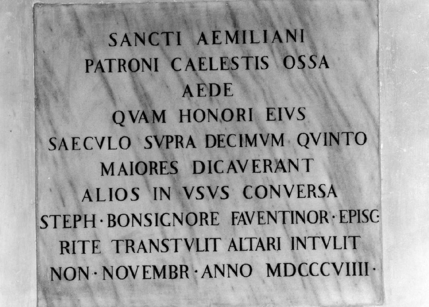 lapide celebrativa - bottega romagnola (sec. XIX)