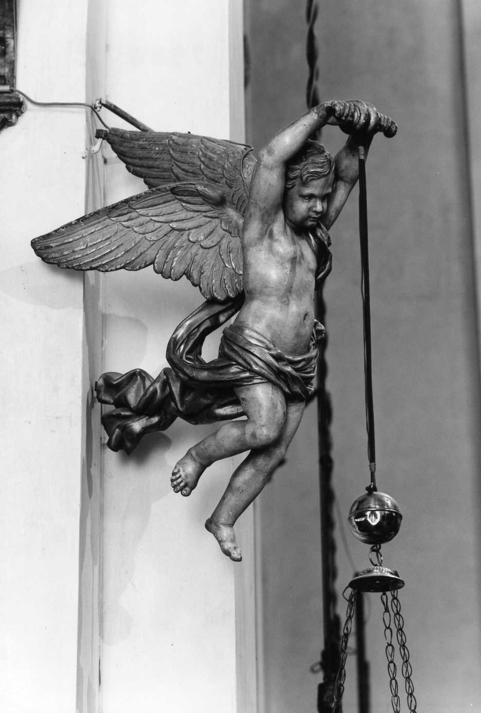 angelo reggilampada (statuetta) - bottega romagnola (sec. XVIII)