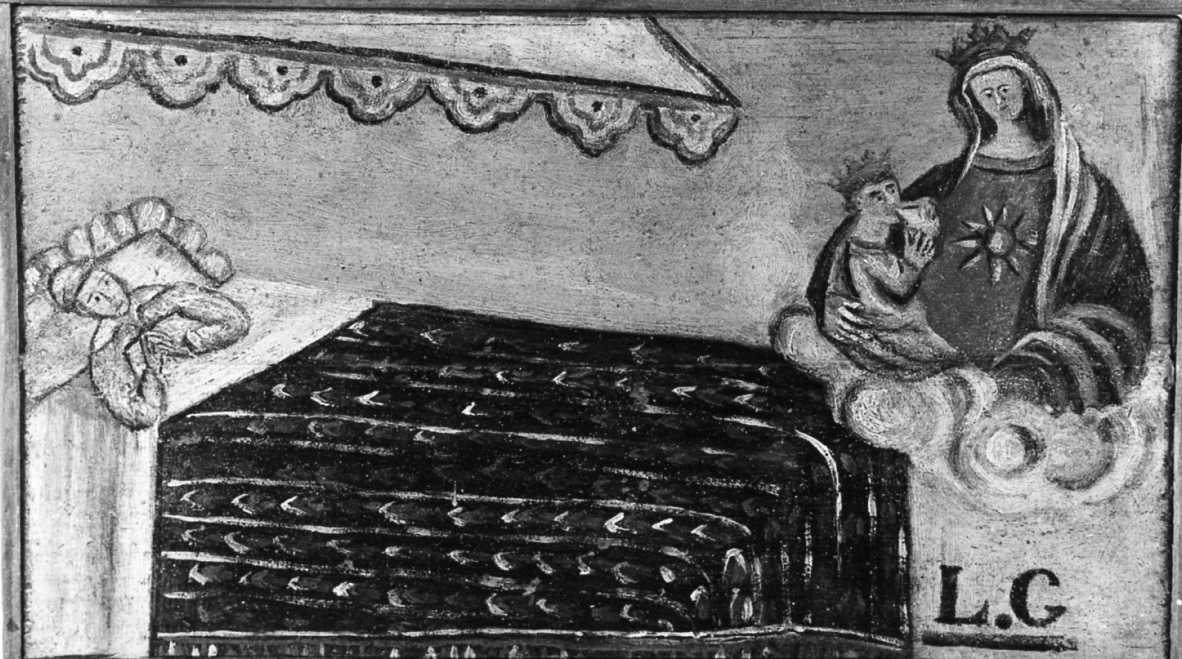 apparizione della Madonna (ex voto) - ambito romagnolo (inizio sec. XX)