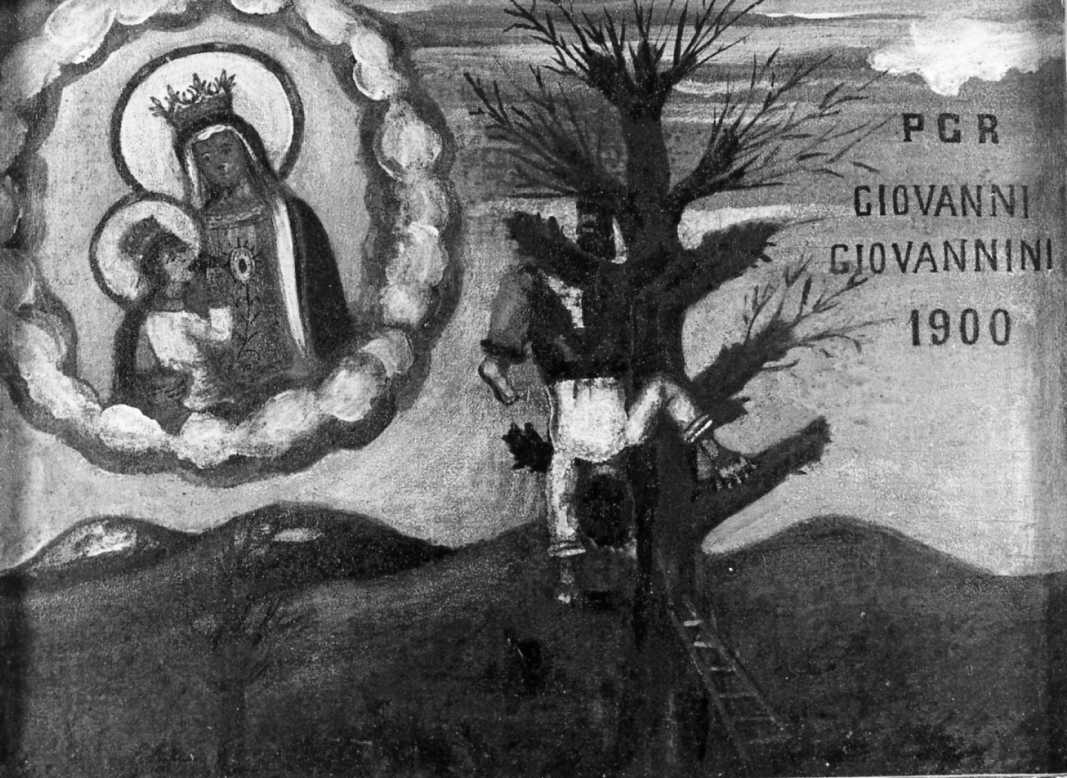 apparizione della Madonna (ex voto) - ambito romagnolo (sec. XX)