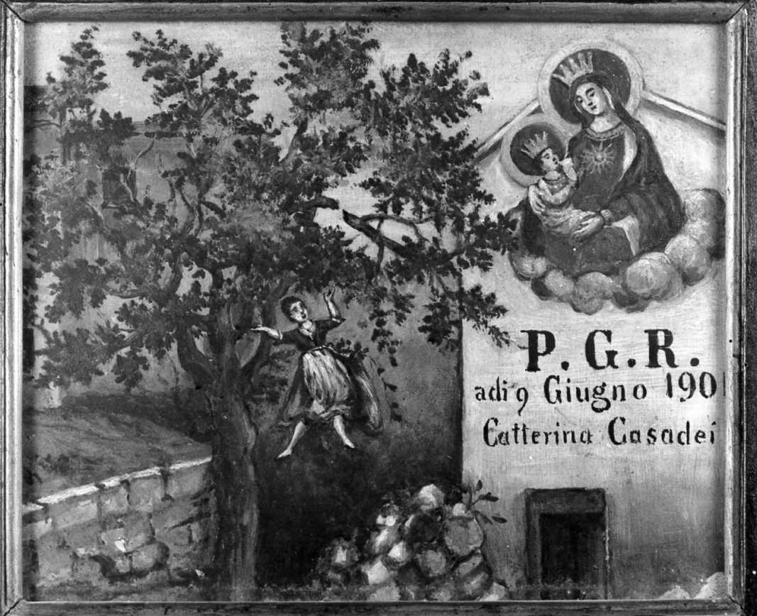 apparizione della Madonna (ex voto) - ambito romagnolo (sec. XX)