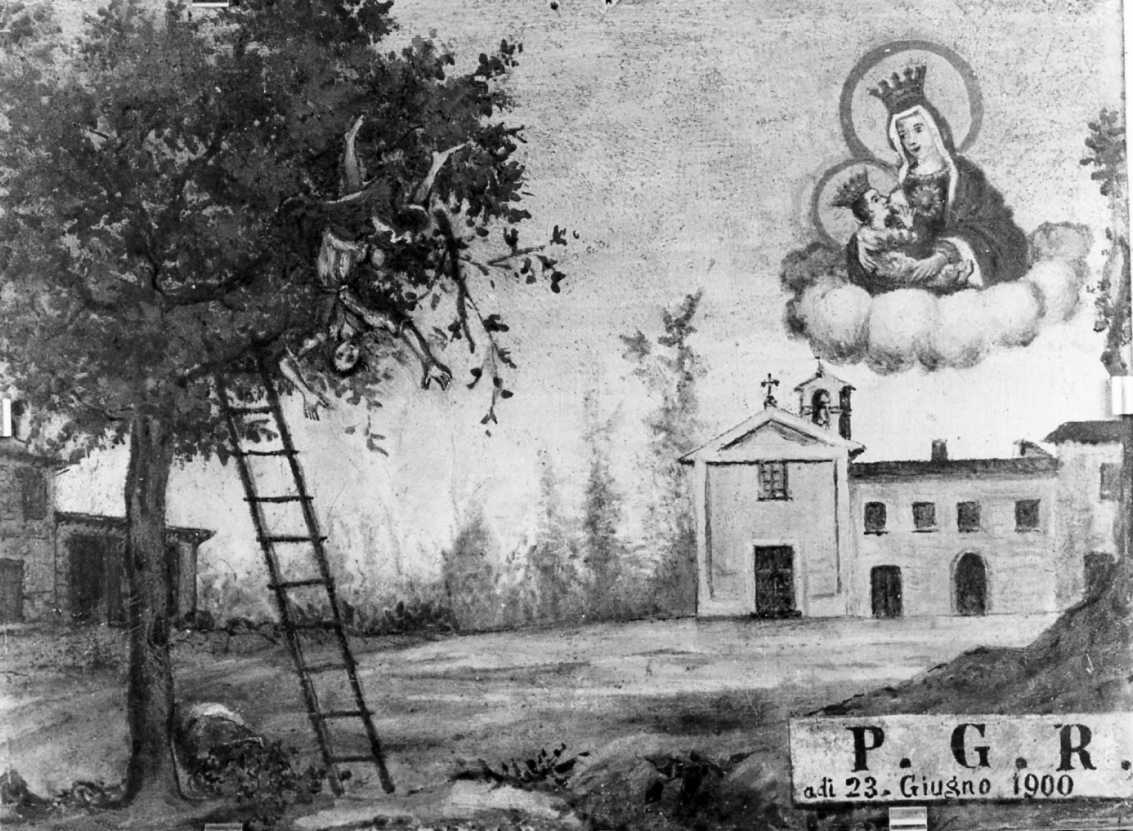 apparizione della Madonna (ex voto) - ambito romagnolo (sec. XX)