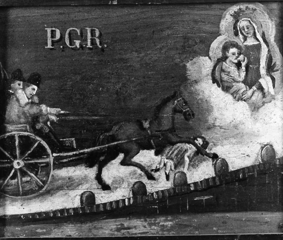 incidente con carrozza (ex voto) - ambito romagnolo (sec. XIX)