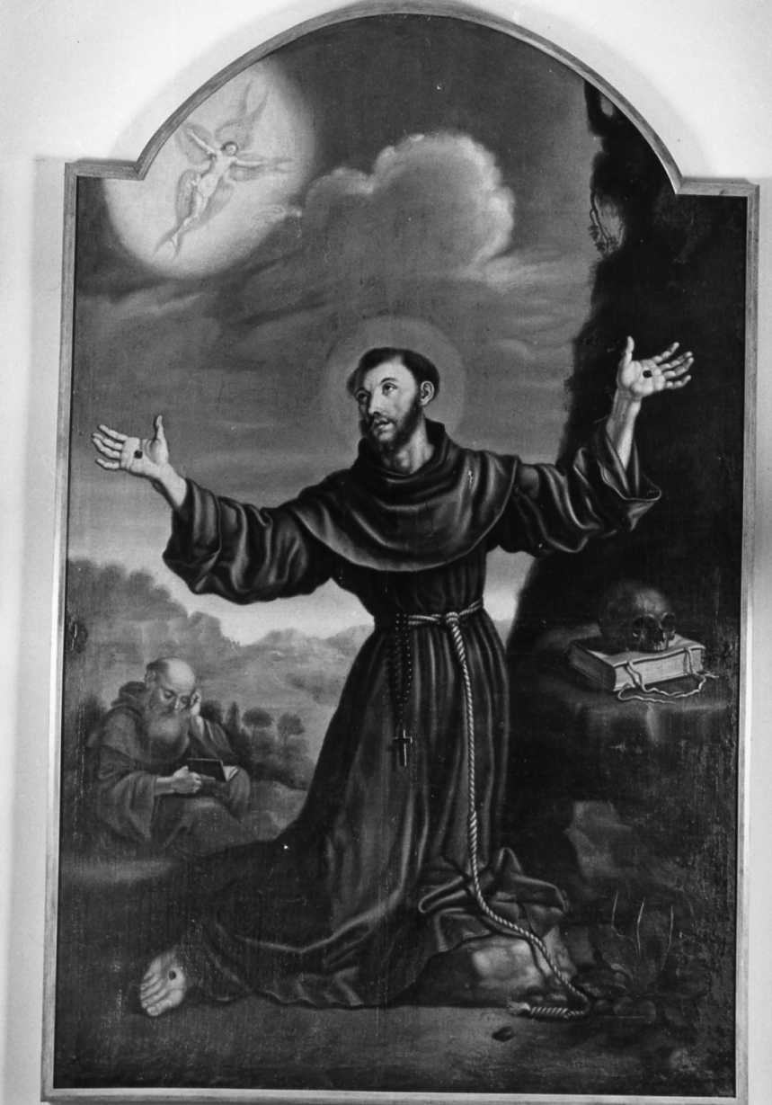 San Francesco d'Assisi riceve le stimmate (dipinto) - ambito romagnolo (seconda metà sec. XVIII)