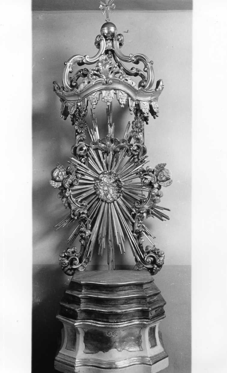 tronetto per esposizione eucaristica - manifattura romagnola (metà sec. XIX)