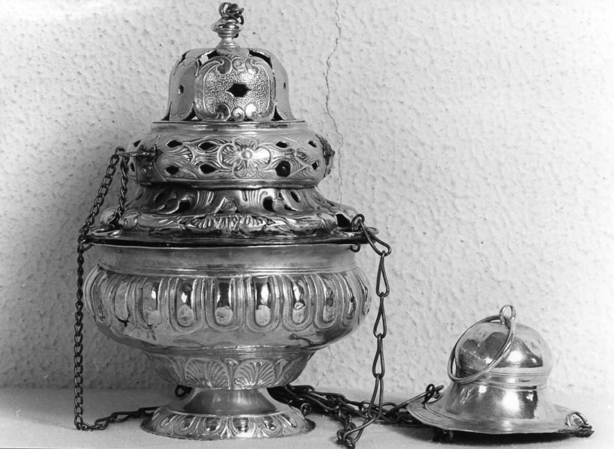 turibolo, elemento d'insieme - manifattura romagnola (fine/inizio secc. XVIII/ XIX)