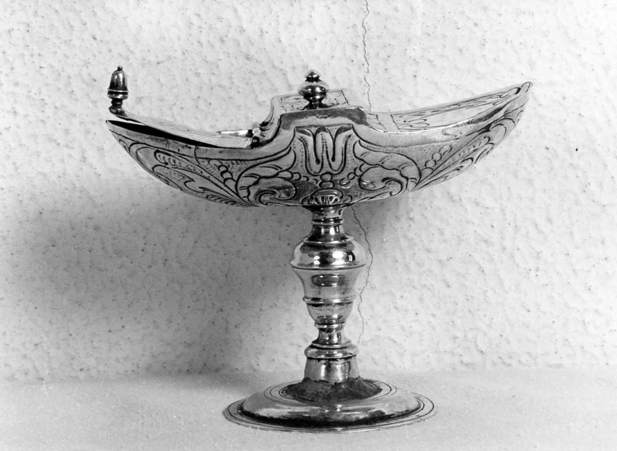 navicella portaincenso, elemento d'insieme - manifattura romagnola (seconda metà sec. XVIII)