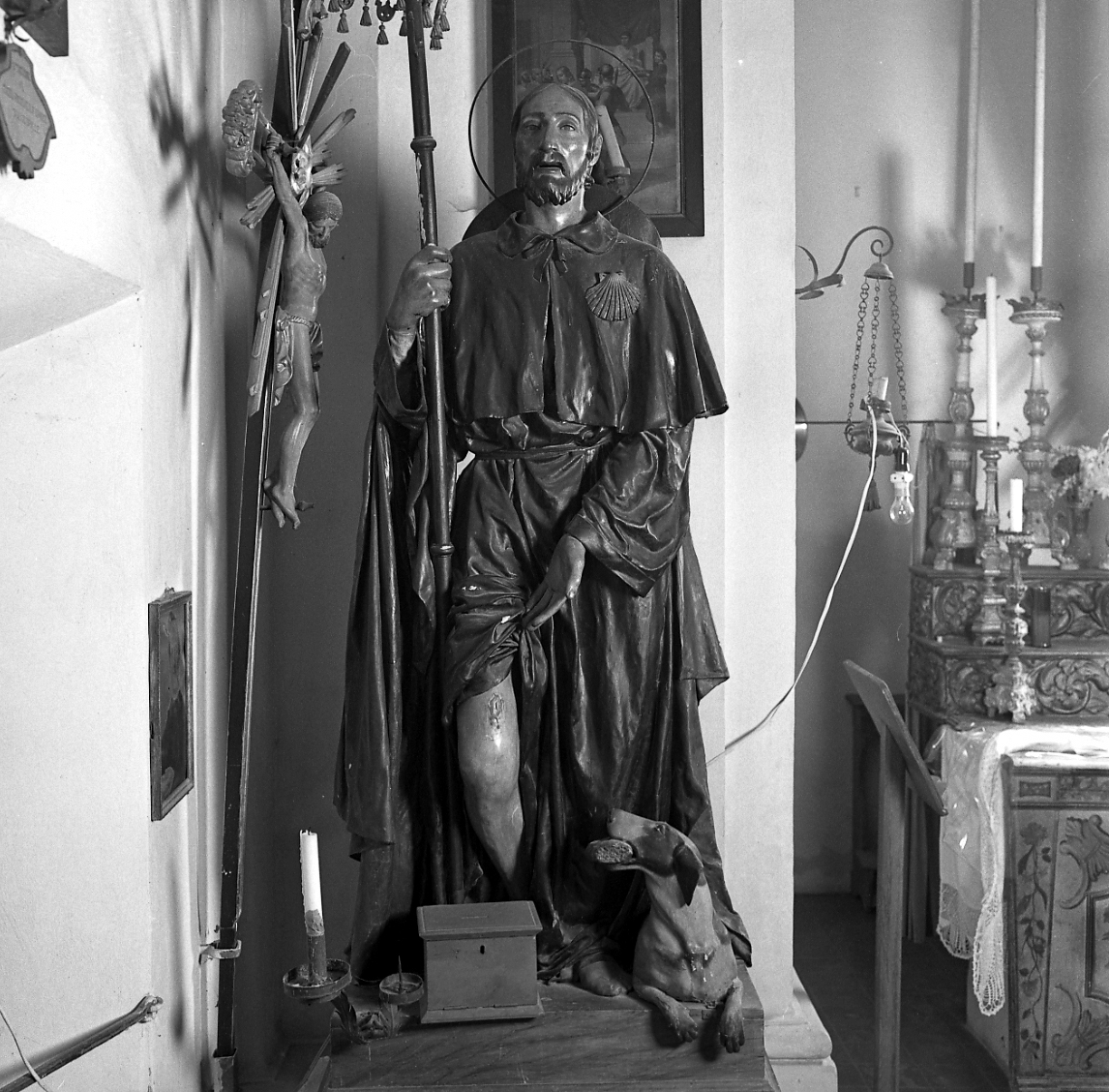 San Rocco (statua) - manifattura romagnola (inizio sec. XIX)