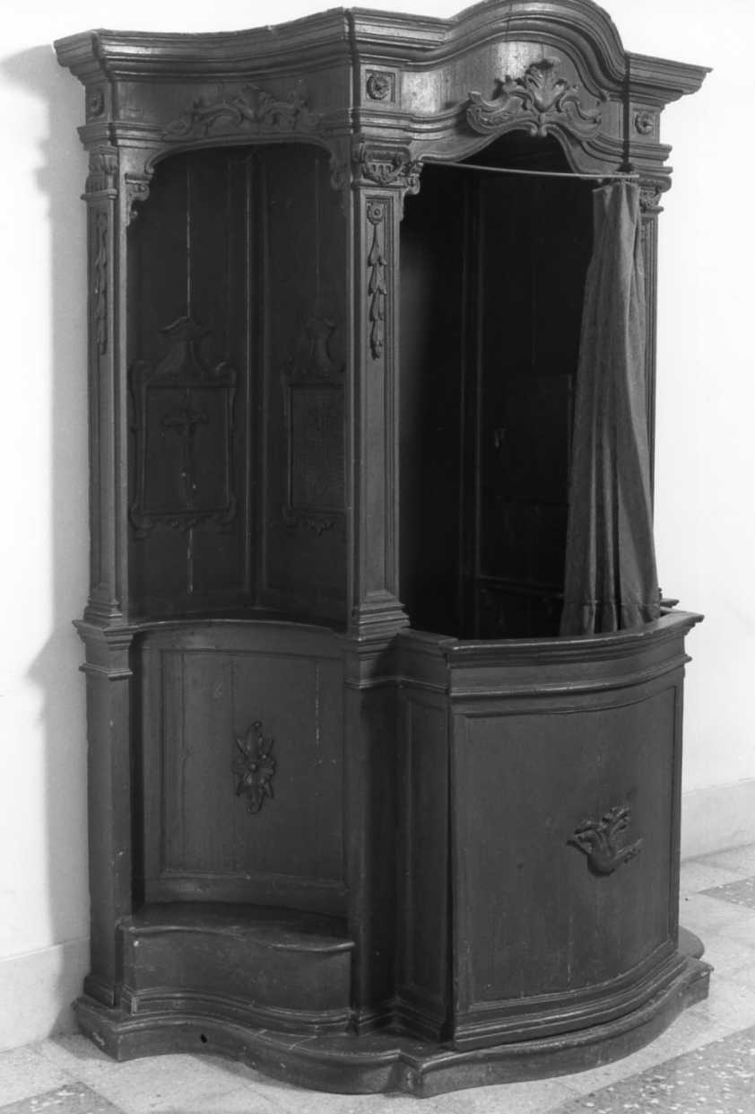 confessionale - manifattura romagnola (fine/inizio secc. XVIII/ XIX)