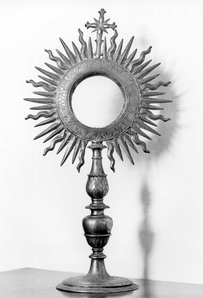 ostensorio - a raggiera - ambito romagnolo (prima metà sec. XVII)